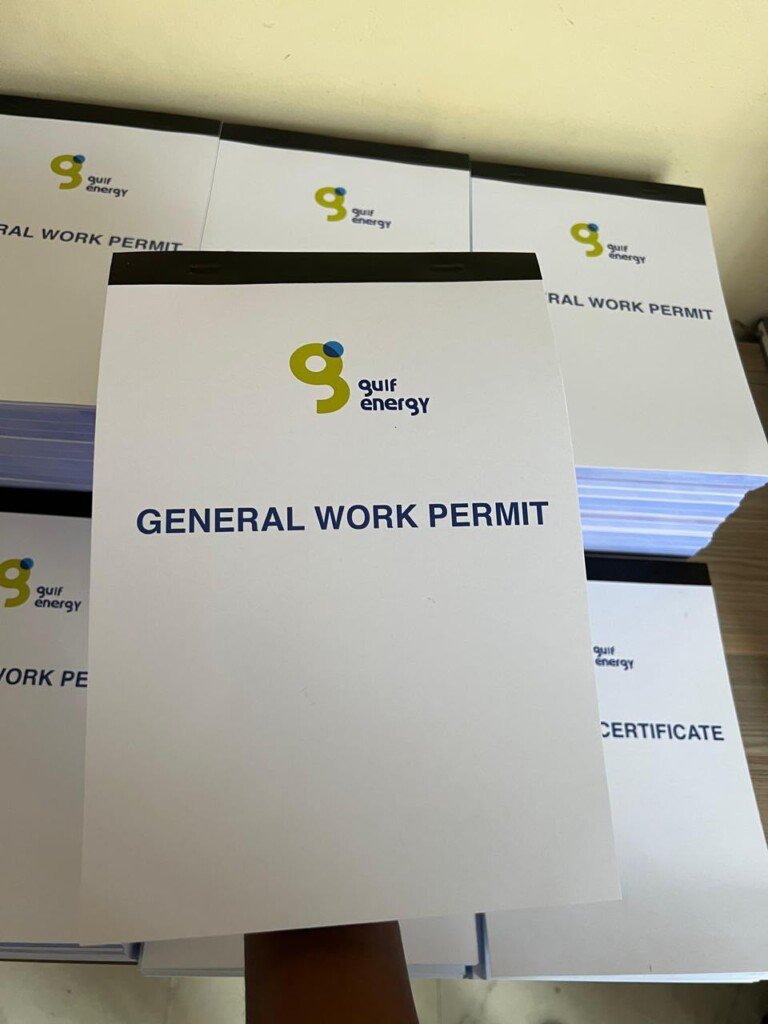 Custom branded NCR work permit books printed in Nairobi, Kenya