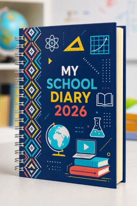 Custom school diaries printed with a school logo in Nairobi, Kenya