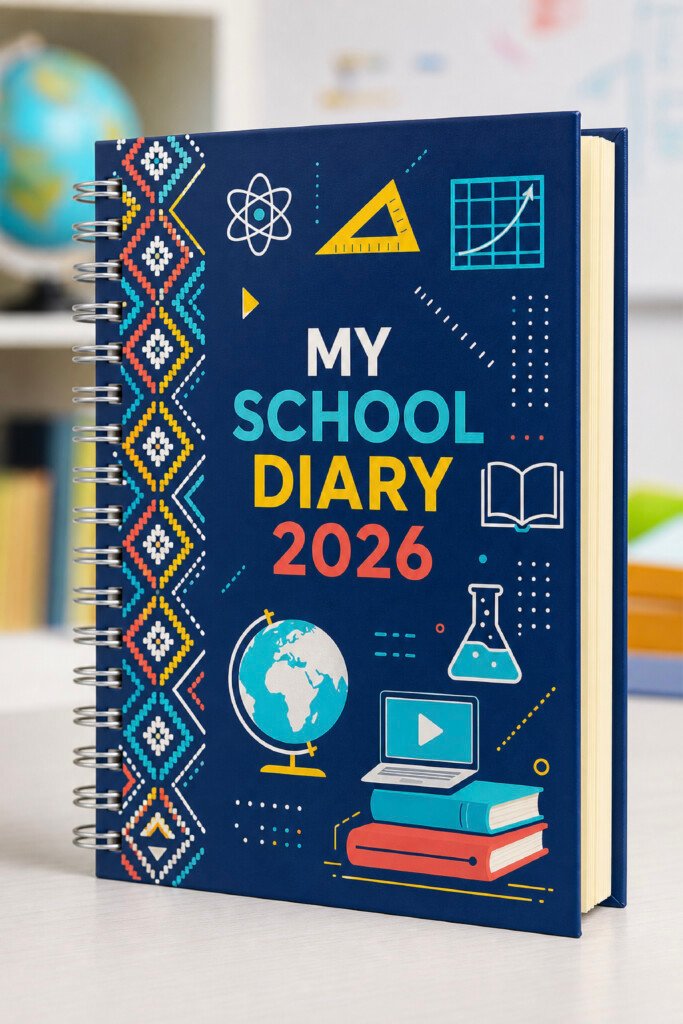 Custom school diaries printed with a school logo in Nairobi, Kenya