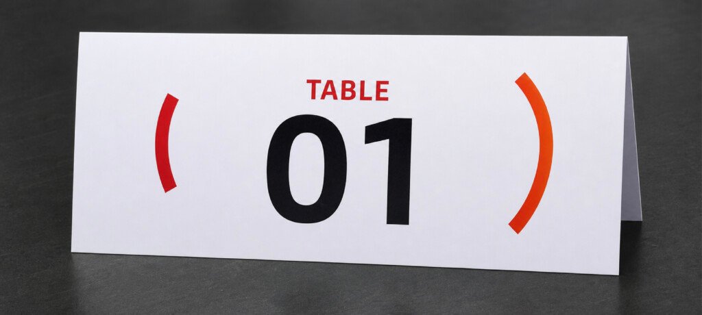 Custom table numbers for weddings and corporate events in Nairobi, Kenya