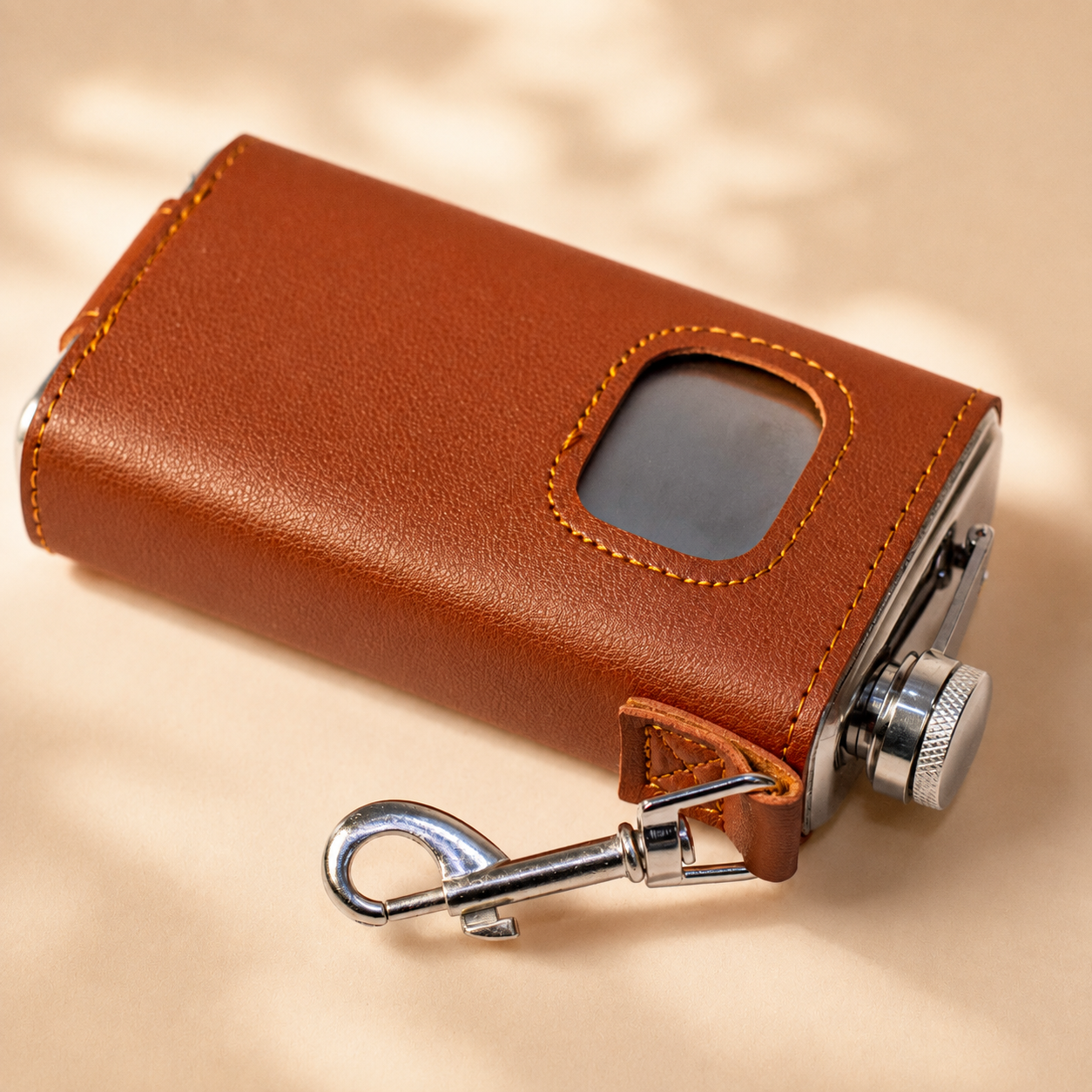 Branded Hip Flask O1 Red Kenya - Image 2