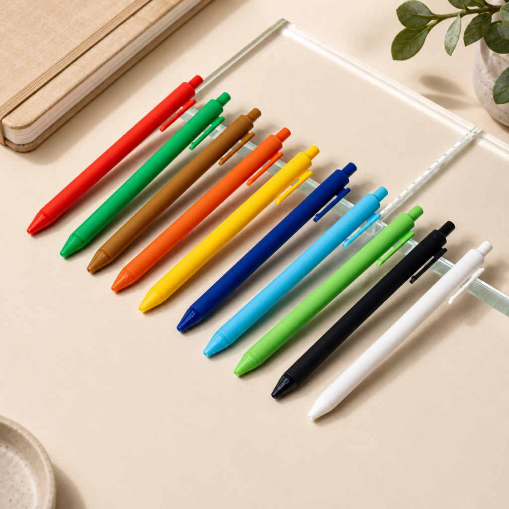 Executive Matte Plastic Pens in Assorted Colours