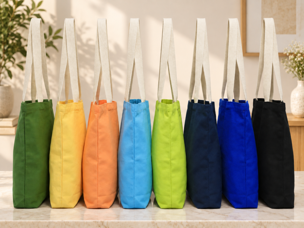 Wide-Strap Tote Bags in Assorted Colours