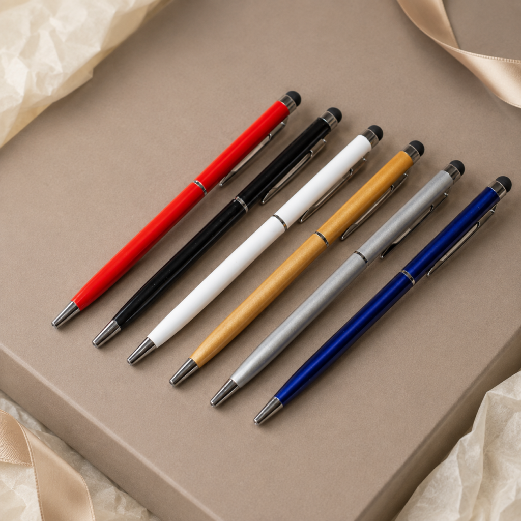 Screen Stylus Ballpoint Pens in Assorted Colours