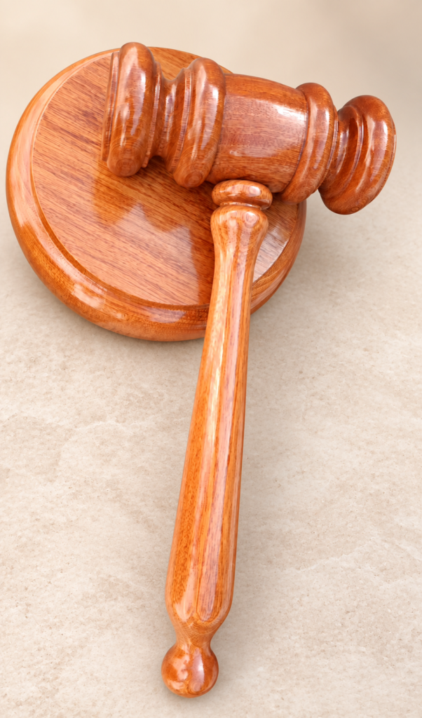 Wooden Gavel and Sound Block