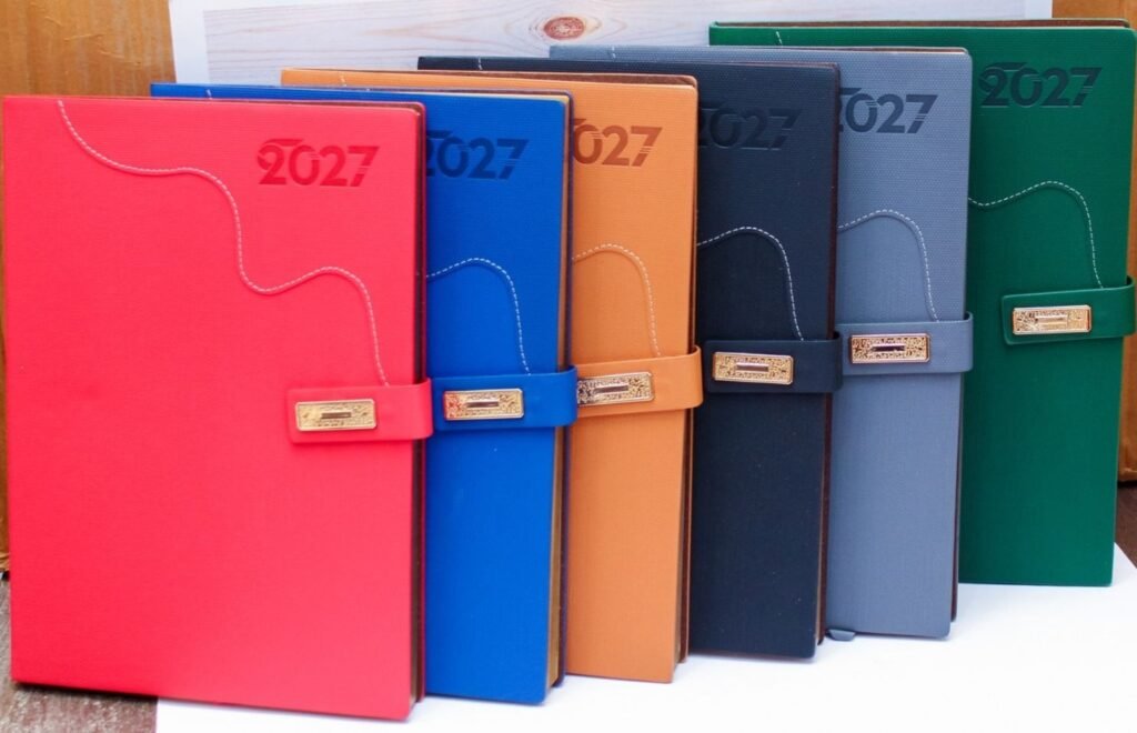A4 2027 diary design 003, showing the supplier cover design