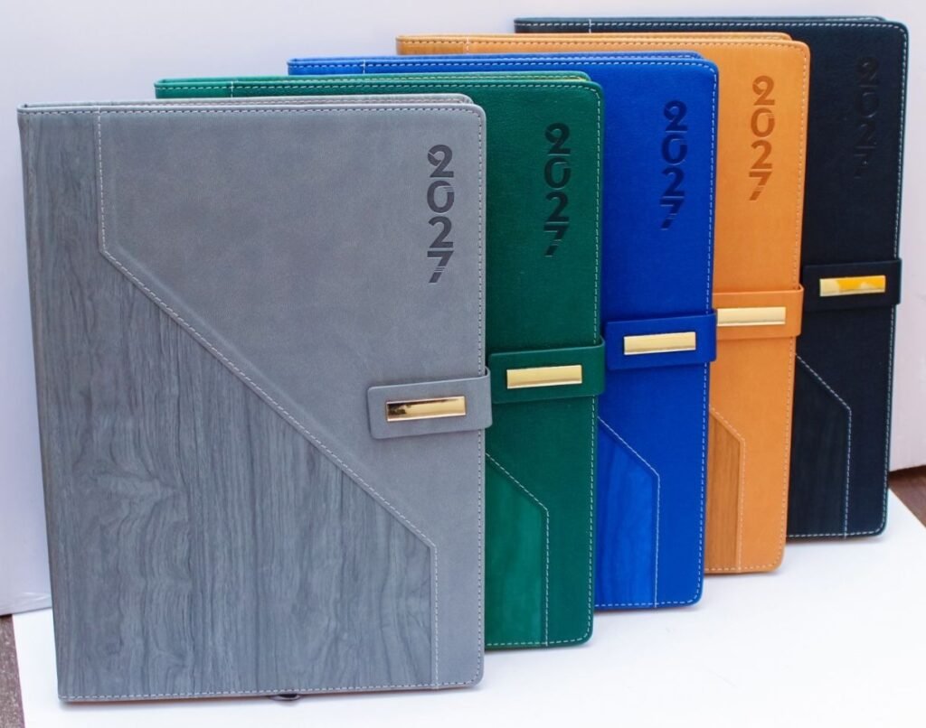 A4 2027 diary design 008, showing the supplier cover design
