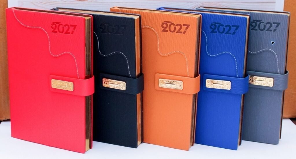 A5 2027 diary design 003, showing the supplier cover design