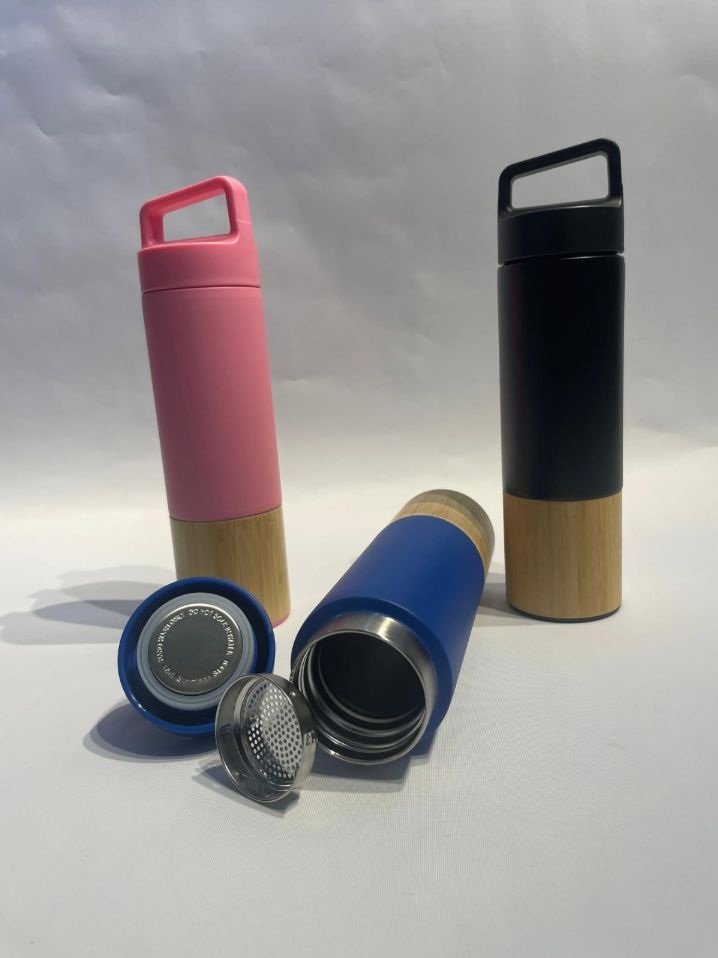 Bamboo Base Thermal Flasks, showing the actual reference design