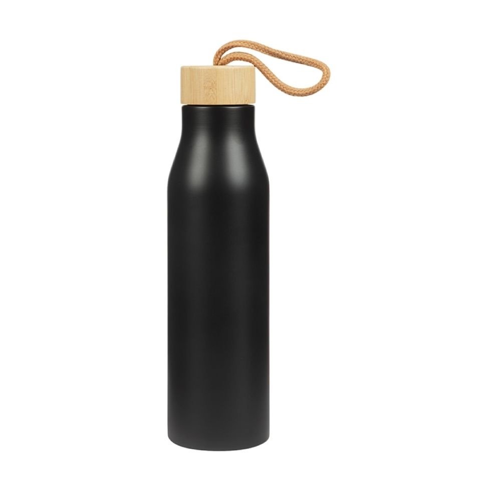 Thermal Flasks with Wood Tone Lids, showing the actual reference design