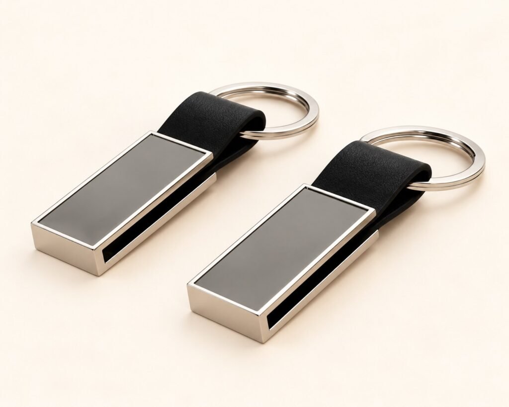 Branded Rectangular Leather-Metal Keyholders Nairobi